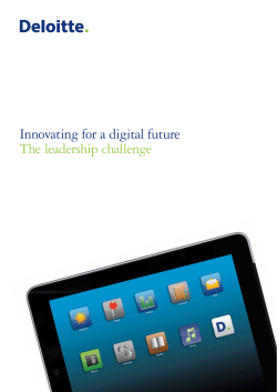 Innovating for a digital future The leadership challenge