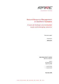 Natural Resource Management in Southern Tasmania