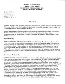 2012 Annual Meeting Minutes - Berry Hill Manor (BHM) Inc