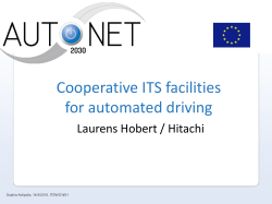 Cooperative ITS facilities for automated driving