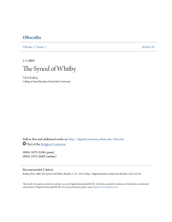 The Synod of Whitby - DigitalCommons@CSB/SJU