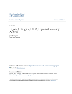 Fr. John J. Coughlin, OFM, Diploma Ceremony
