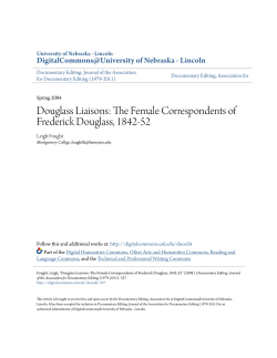 The Female Correspondents of Frederick Douglass, 1842-52