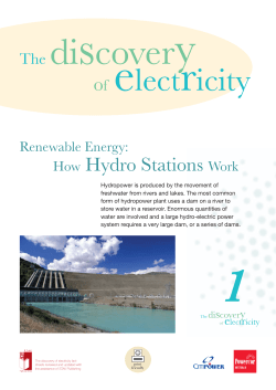 Fact Sheet - Renewable energy - hydro power