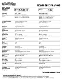 Outlaw XP Spec Sheet