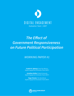The Effect of Government Responsiveness on Future Political