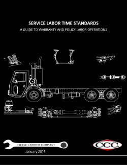 Service Labor Time Standards
