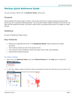 Markup Quick Reference Guide