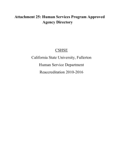 Attachment 25: Human Services Program