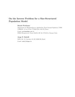On the Inverse Problem for a Size-Structured Population Model
