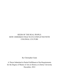 How Cherokee Folk Ways Conflicted with Colonial Culture