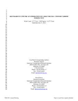 roundabouts and the accomodation of large trucks: a motor carrier