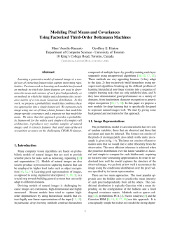 Modeling Pixel Means and Covariances Using