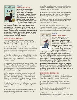 CHAINS ABOUT THE BOOK As the Revolutionary War begins