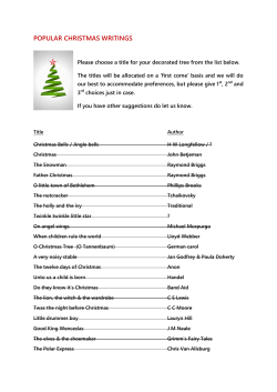 POPULAR CHRISTMAS WRITINGS