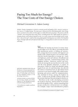 Paying Too Much for Energy? The True Costs of Our Energy Choices