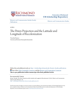 The Peters Projection and the Latitude and Longitude of