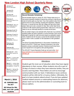Second Quarter News 2016 - School District of New London