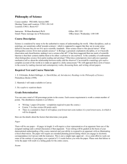 Philosophy of Science