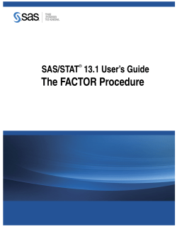 The FACTOR Procedure