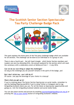 The Scottish Senior Section Spectacular Tea Party Challenge