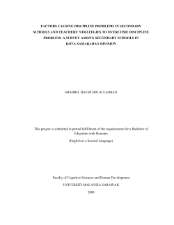 factors causing discipline problems in secondary