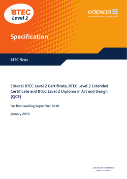 Specification - Edexcel