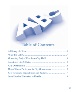 Table of Contents - Florida League of Cities