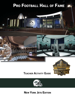 New York Jets - the Pro Football Hall of Fame