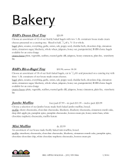 BAB`s Dozen Deal Tray BAB`s Bit-o-Bagel Tray Jumbo Muffins Mini