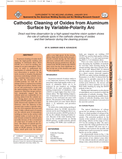 Cathodic Cleaning of Oxides from Aluminum Surface by Variable