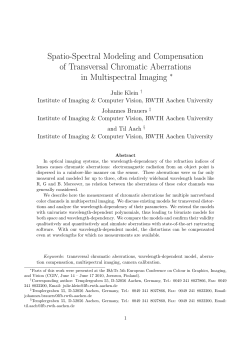 Spatio-Spectral Modeling and Compensation of Transversal
