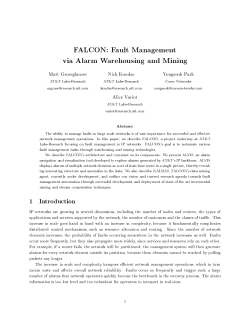 FALCON: Fault Management via Alarm Warehousing and