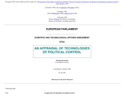 An Appraisal of Technologies of Political Control