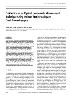 Calibration of an Optical Condensate Measurement Technique