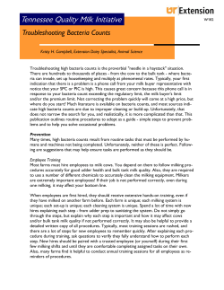 Troubleshooting Bacteria Counts - University of Tennessee Extension