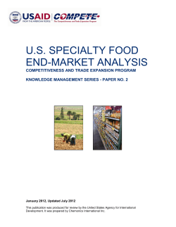 us specialty food end-market analysis