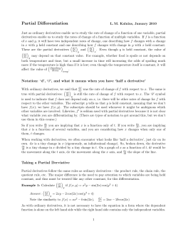 Partial Differentiation