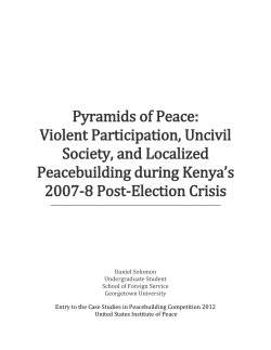 Pyramids of Peace: Violent Participation, Uncivil Society, and