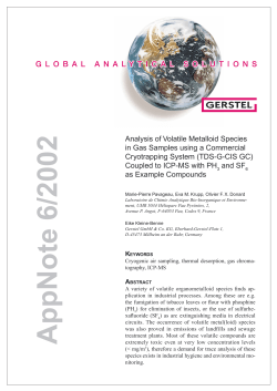 Analysis of Volatile Metalloid Species in Gas Samples