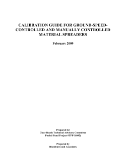 Calibration Guide for Ground-Speed-Controlled