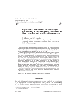 Experimental measurement and modelling of KBr solubility in water