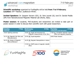 Advanced Nanomagnetism Workshop