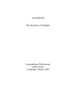 Mysteris of Udolpho