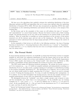 10.1 The Formal Model