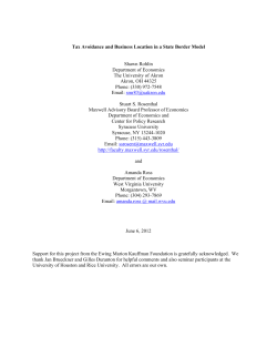 Tax Avoidance and Business Location in a State Border Model