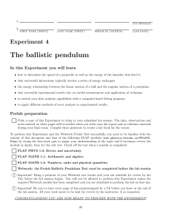 4.Ballistic pendulum