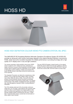 HOSS High definition colour / mono PTZ camera station, Mil spec.