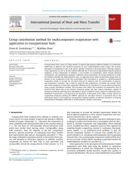 Group contribution method for multicomponent evaporation with