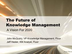 The Future of Knowledge Management: A Vision for 2020